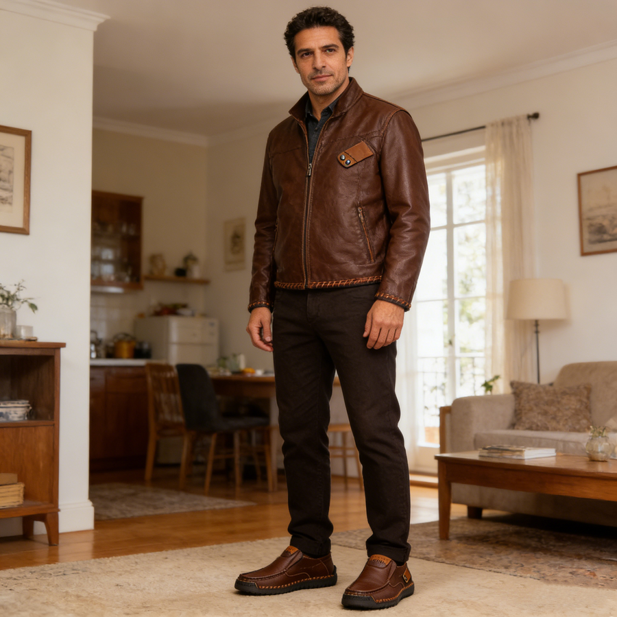 Άνετα ορθοπεδικά παπούτσια — κατασκευασμένα από ιταλικό δέρμα, με στήριξη καμάρας για ανακούφιση από τον πόνο· ελαφριά και με απορρόφηση κραδασμών.