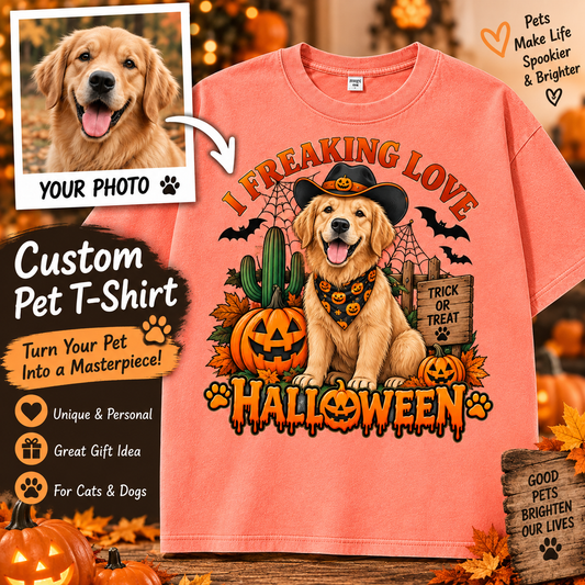 Custom Pet Howdy Halloween T-Shirt – Personalized From Your Photo