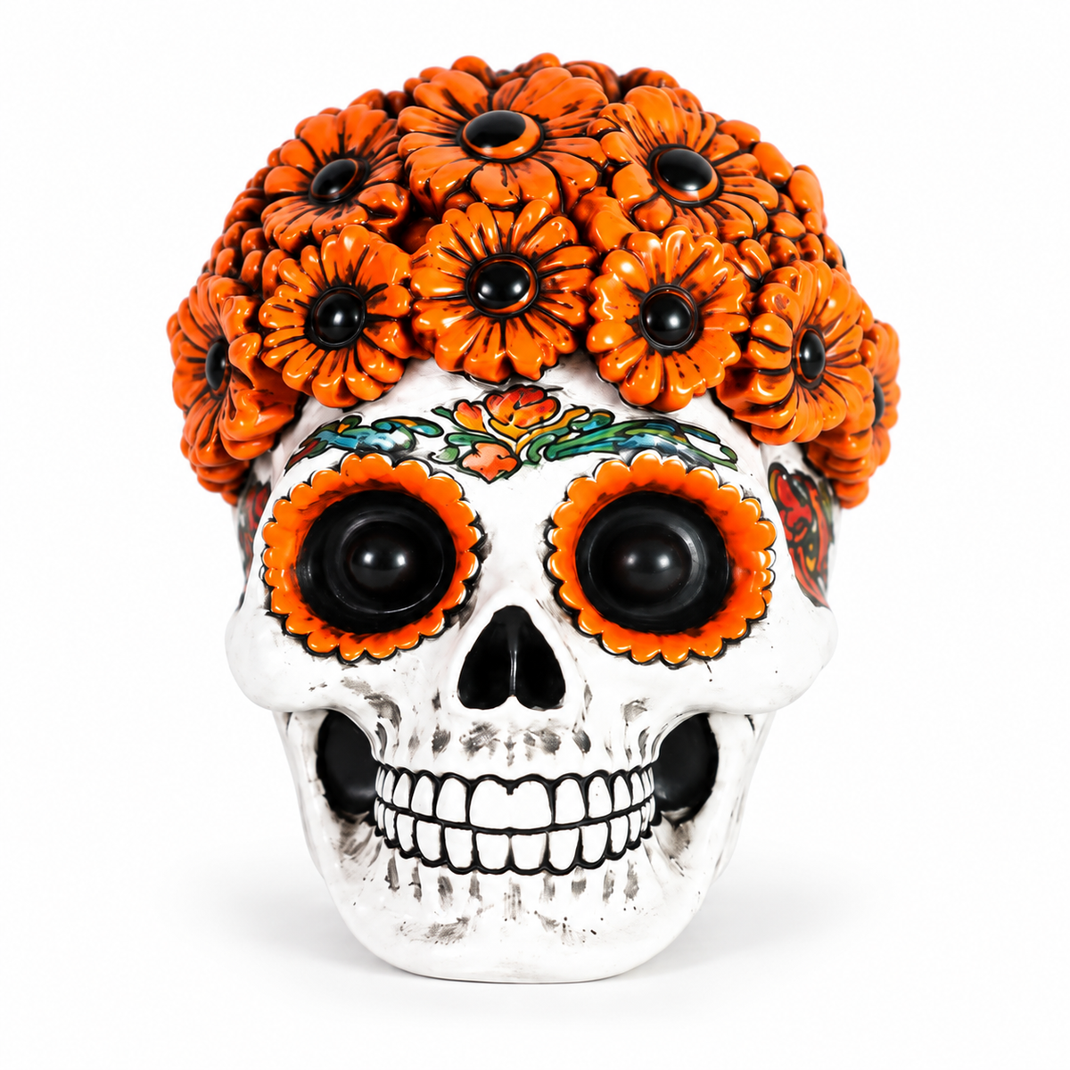 Día de los Muertos Car Vent Clip Aromatherapy | Marigold Skull Car Air Freshener - Guiding Souls Home with Warmth & Scent