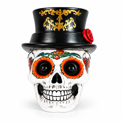 Día de los Muertos Car Vent Clip Aromatherapy | Marigold Skull Car Air Freshener - Guiding Souls Home with Warmth & Scent