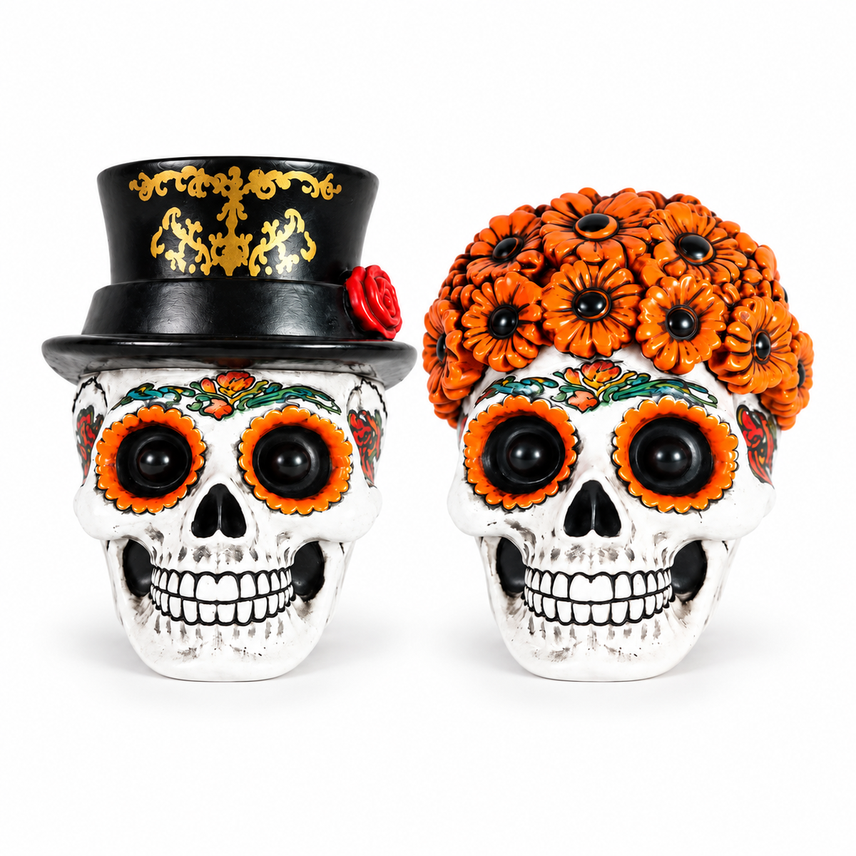 Día de los Muertos Car Vent Clip Aromatherapy | Marigold Skull Car Air Freshener - Guiding Souls Home with Warmth & Scent